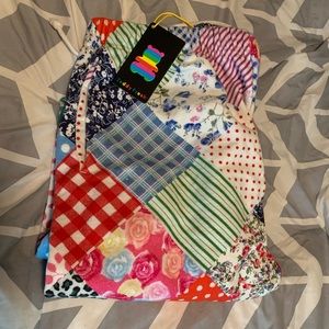 H3H3 Teddy Fresh Quilt Patchwork Sweats. XXL 2XL NWT.